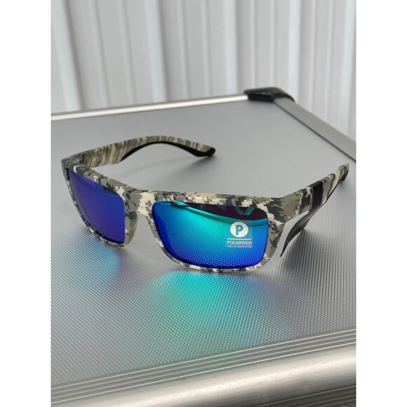 Kreedom Polarized Camo Sunglasses Blue Mirrored Lenses Unisex Modern Eyewear NEW - Picture 6 of 6